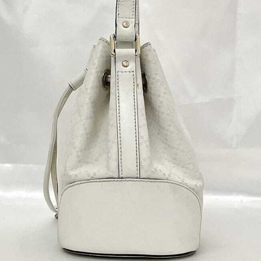 Gucci Bag Logo Leather Crossbody Drawstring White Shoulder Coated Diamante - Picture 3 of 10